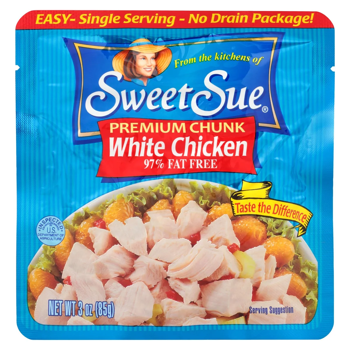 Sweet Sue Premium Chicken Breast, 3 oz Pouch, single pouch